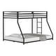 preview thumbnail 11 of 20, Furniture of America Ambell Modern Metal Low Profile Bunk Bed with Reversible Ladder