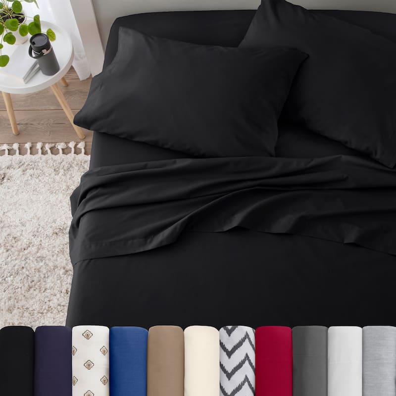 Martex Easy Care - Soft Breathable Wrinkle Resistant Pillowcase Pair - Black - Standard