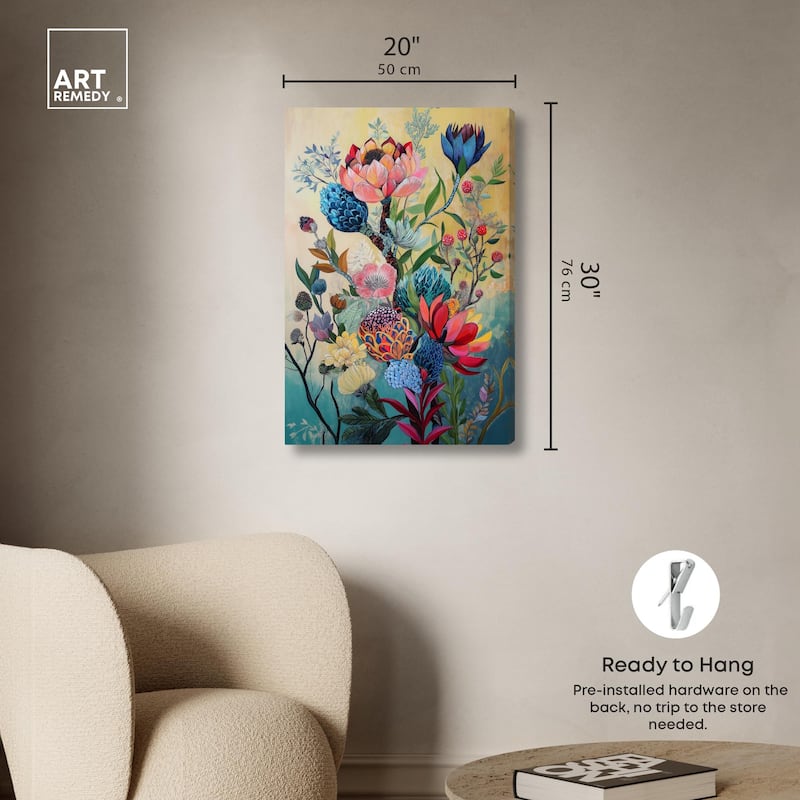 Exotic Bloom Medley I Canvas by Art Remedy, Gallery Wrapped