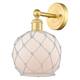 Option White Glass with White Rope / Satin Gold
