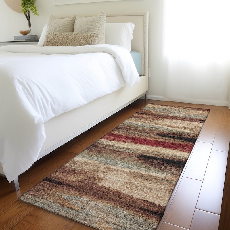 Premium Washable Super Soft Modern Casual Mayfield Rug - Mocha - 2'3" x 7'6"