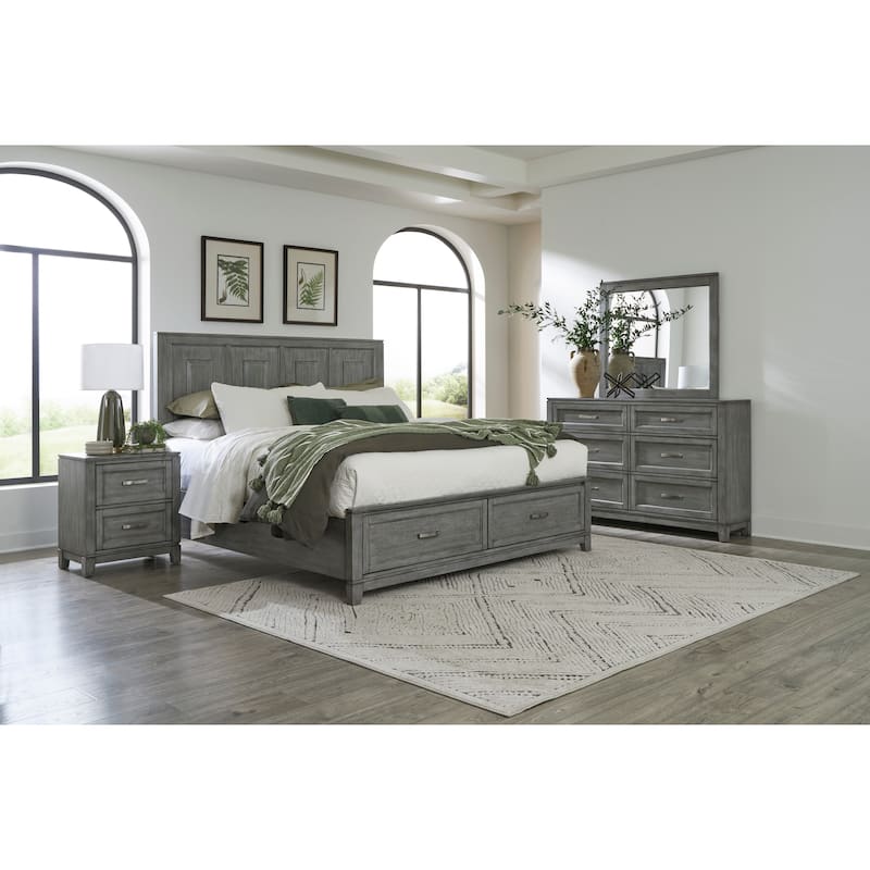 Nightstand with 2x Storage Drawers Wooden Bedroom Furniture 1pc
