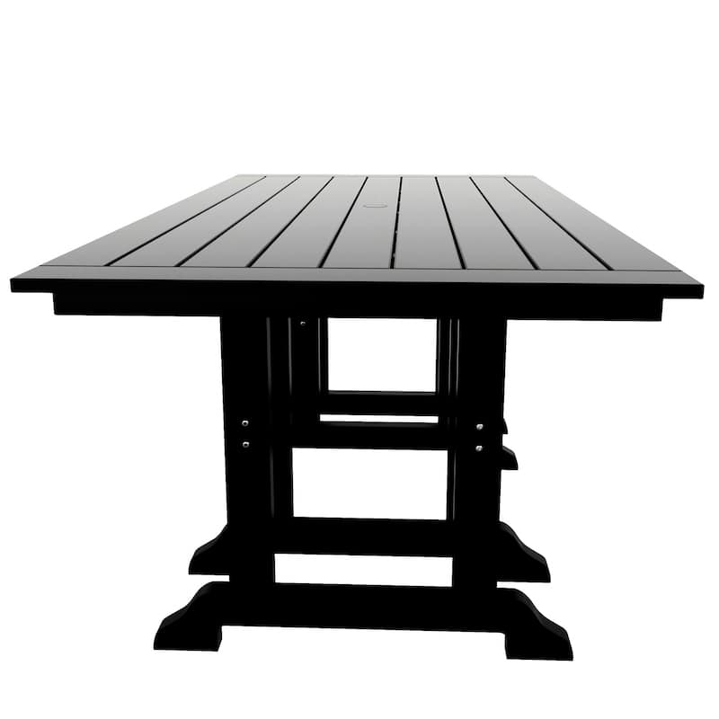 Shoreside 7-Piece Rectangular Poly Eco-Friendly All Weather Outdoor Dining Set