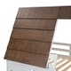 preview thumbnail 12 of 12, Wood Twin Size House Bunk Bed with Roof, Ladder and Slide