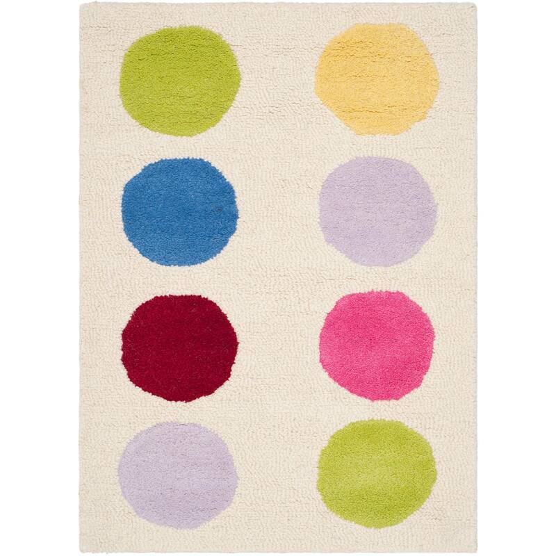 SAFAVIEH Handmade Kids Zhane Wool Rug - 2' x 3' - Ivory/Multi