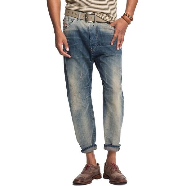 Shop Diesel Jeans 33 X 34 Narrot Cropped Slouchy Tapered Leg