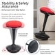 preview thumbnail 4 of 10, HOMCOM Backless Wobble Stool Chair, Standing Desk Chair, Adjustable Active Ergonomic Learning Stool for Office Desks
