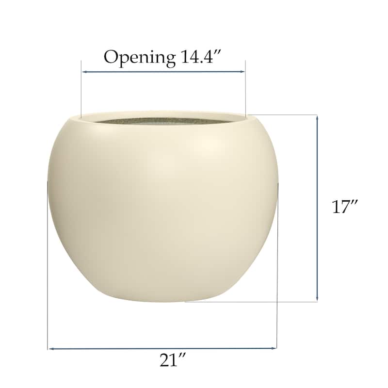 DreamPatio Riverside Fiberstone Composite Ball Planter for Indoor/Outdoor - Smooth Automotive 2K Coating