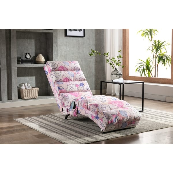 COOLMORE Linen Chaise Lounge Indoor Chair, Modern Long
