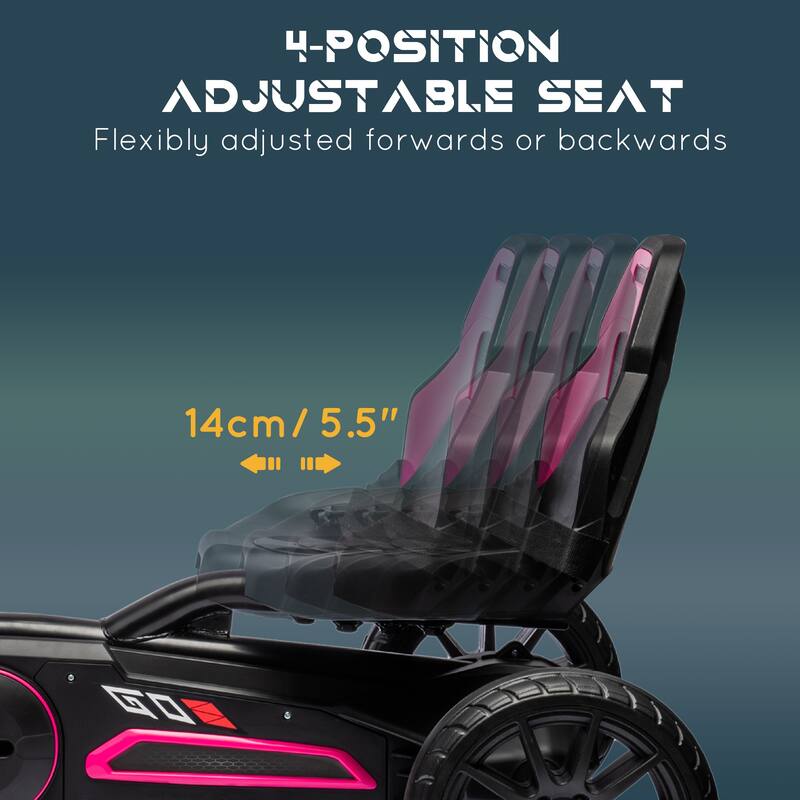 Pedal-Powered Go-Kart for Kids with Smooth EVA Wheels
