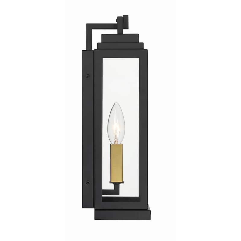 Aspen 1 Light Matte Black Outdoor Sconce - 5"W x 14"H x 4.5"D