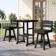 preview thumbnail 2 of 48, 3-Piece HDPE Counter Height Bar Set with 2 24.8'' Height Swivel Bar Stools and 29.92'' W Square Bar Table,Pub table sets of 3