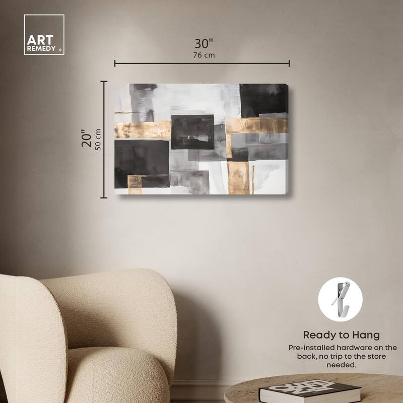 Graphite and Glimmer I Canvas by Art Remedy, Gallery Wrapped