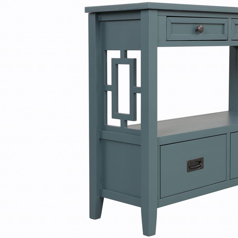 36-inch Modern Multifunctional Solid Pine Console Table