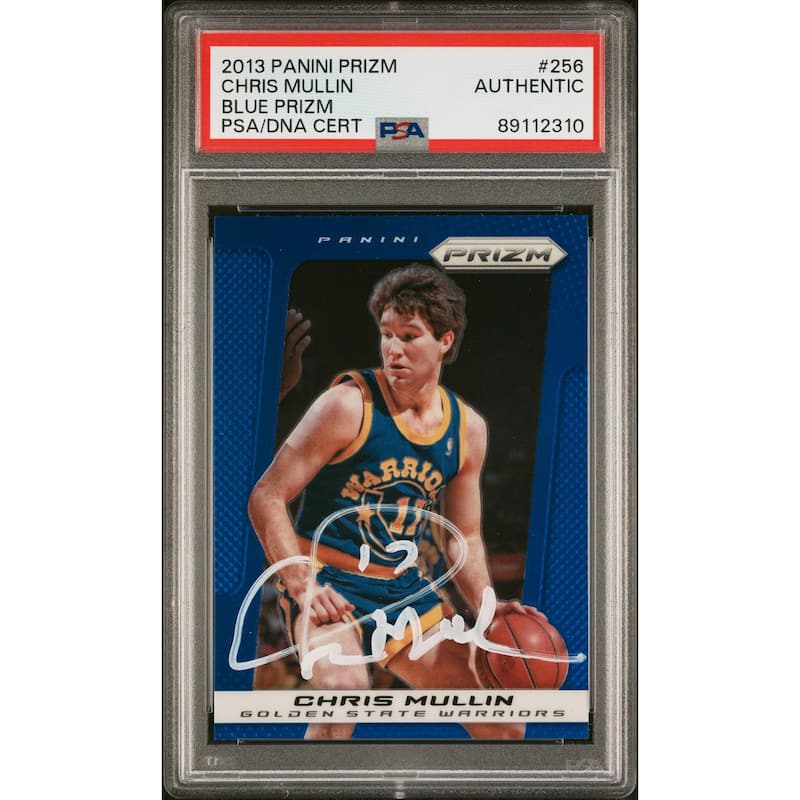 Chris Mullin 2013 Panini Blue Prizm Signed Basketball Card #256 Auto PSA - 8'6" x 11'6"
