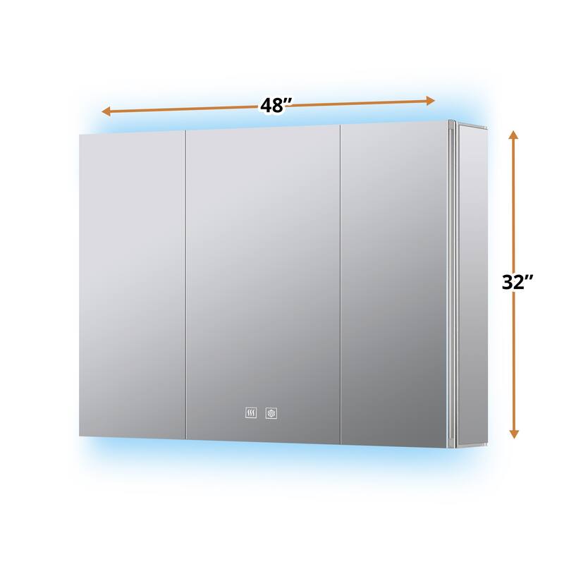 Corsica Surface-Mount LED Mirror Medicine Cabinet with Defogger