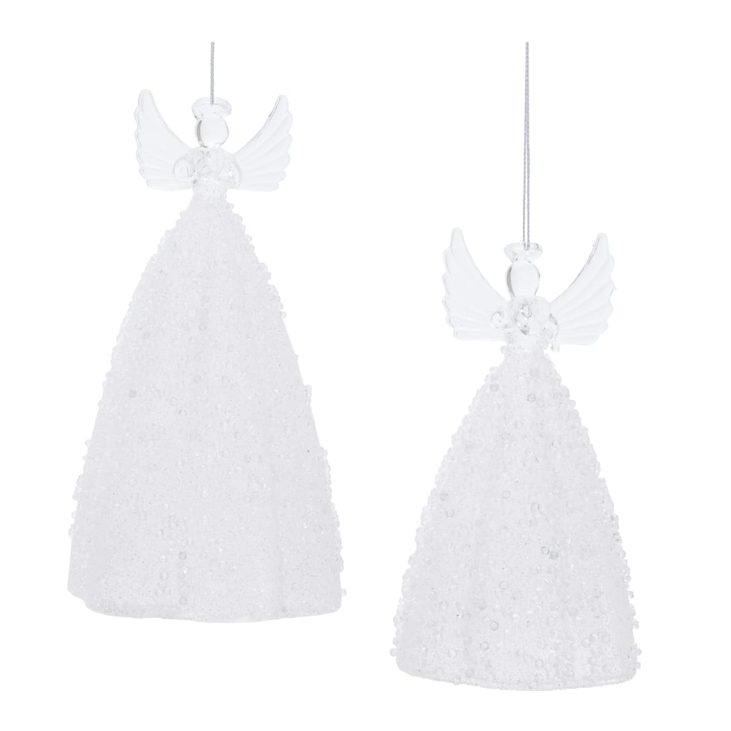 Glass Angel Ornament Set of 2