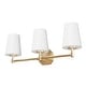 preview thumbnail 2 of 8, Hunter Nolita Vanity Wall Light - Bathroom - Contemporary, Transitional - White Glass Shades - Damp Rated!