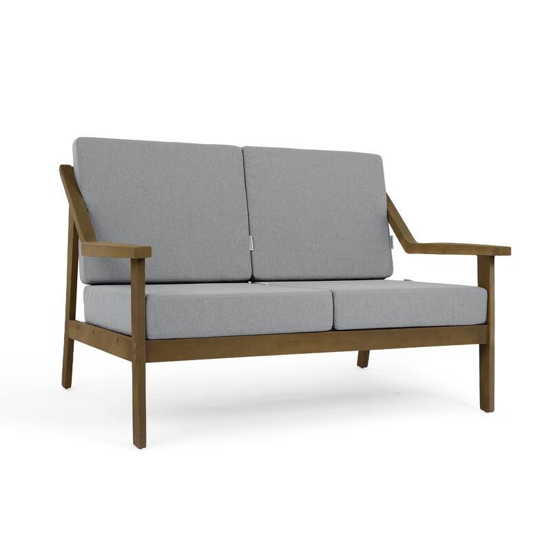 Outdoor Conversation Set Patio Cushioned Chair, Loveseat with Tables