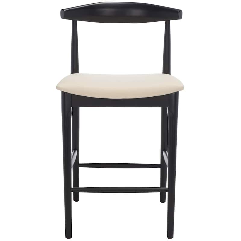 SAFAVIEH Mercy Retro 26-inch Counter Stool - 22 In. W x 21 In. D x 38 In. H - 22Wx21Dx38H - Black/Cream