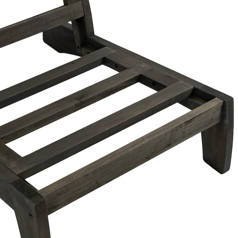 Sectional Wood Furniture 2 Seat Armless Patio Sofa