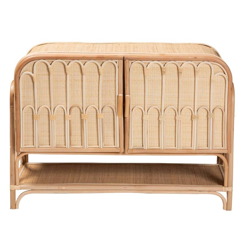 Gitano Bohemian Natural Rattan 2-Door Storage Cabinet