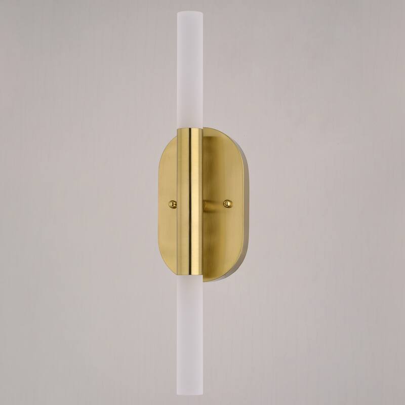 Fulton 2 Light Integrated LED Contemporary Bathroom Vanity Fixture White Shade