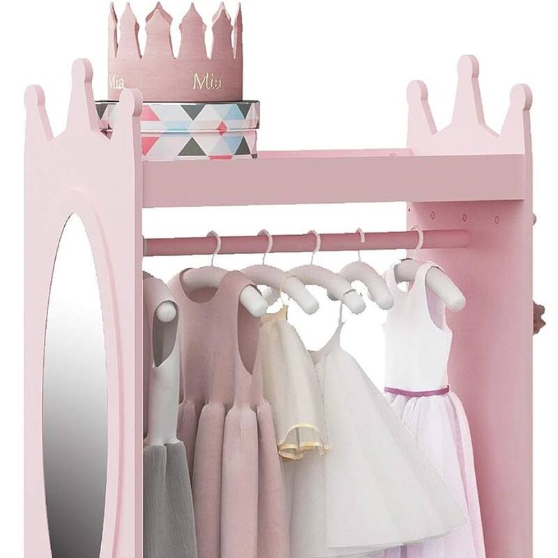 Kids Dress up Storage with Mirror - 14.96"D x24.53''W x 45.3''H