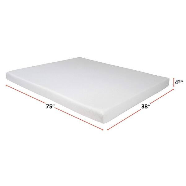 Milliard 4.5 Inch Memory Foam Replacement Mattress with Cover for Twin ...