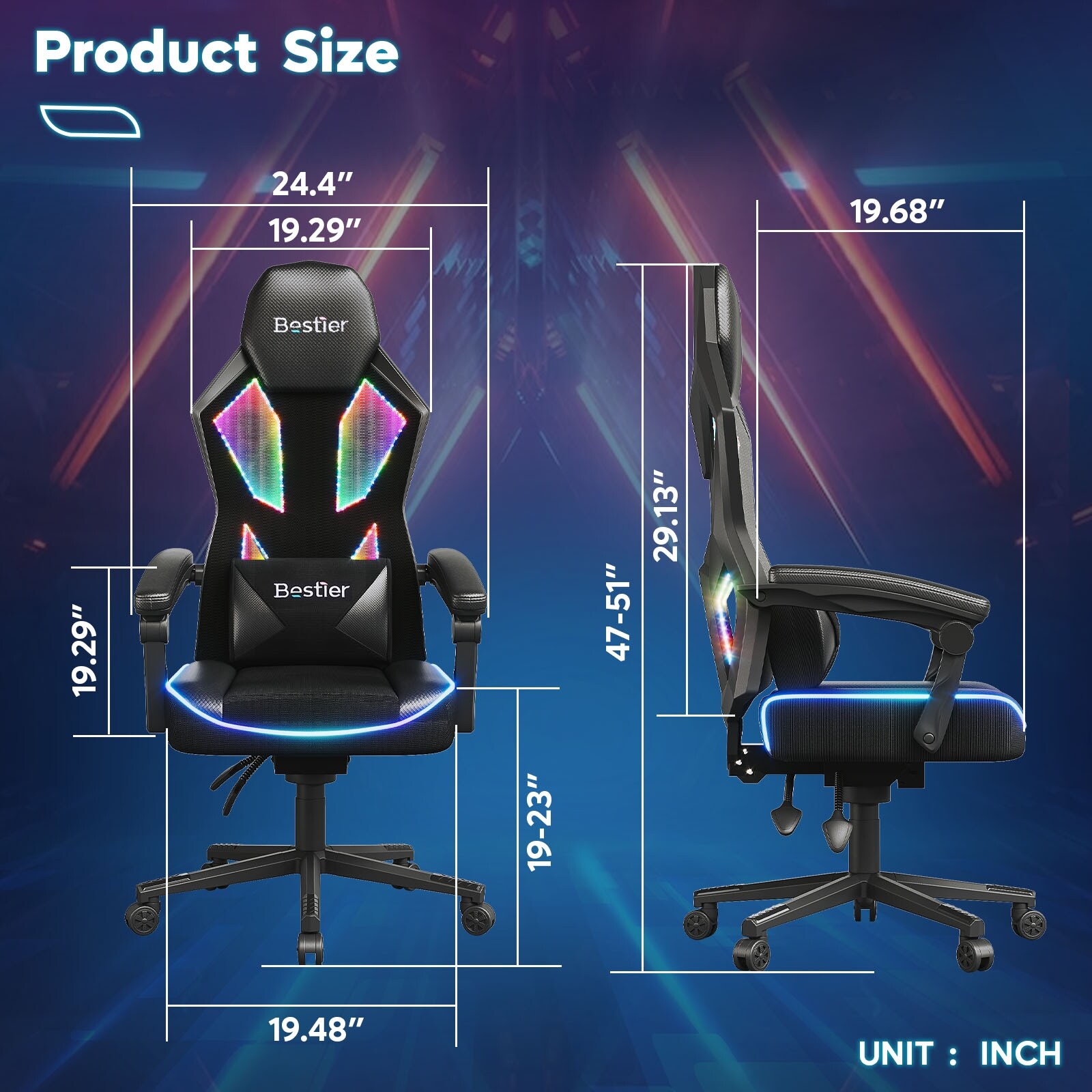 Color changing gaming chair online