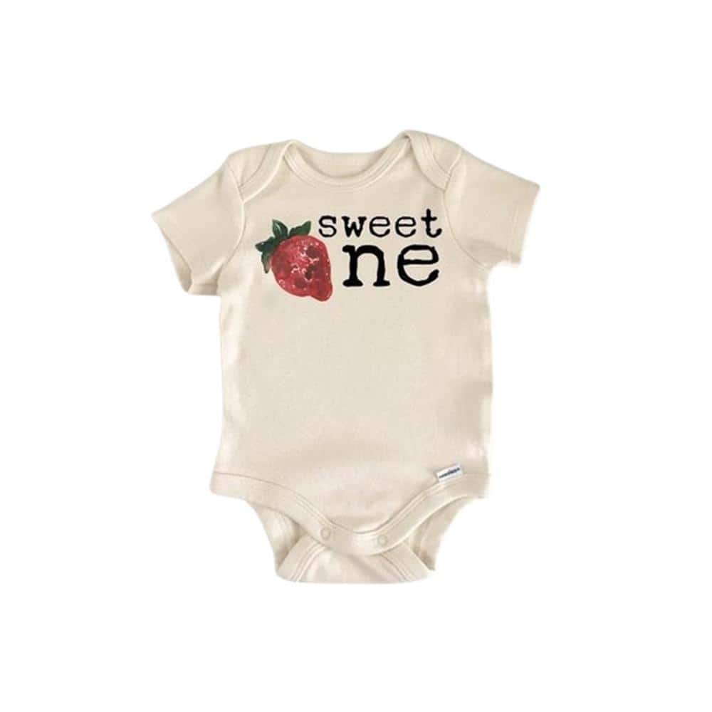First Birthday Strawberry Fruit - Baby Boy Girl Clothes Infant Bodysuit Funny Cute