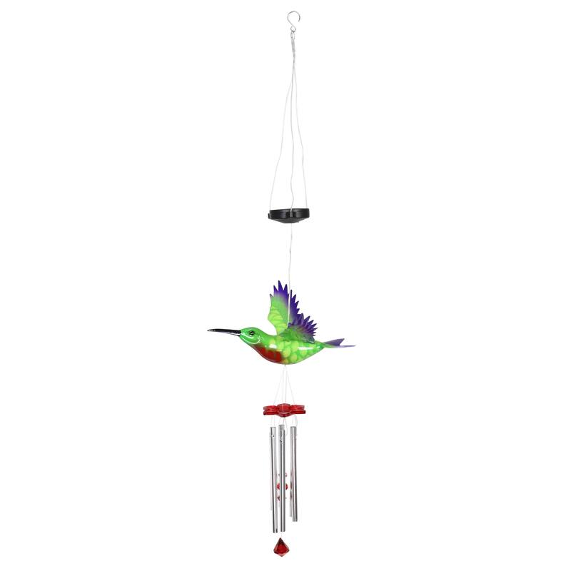 Exhart Solar WindyWings Bird Wind Chime, 10 by 9 Inches