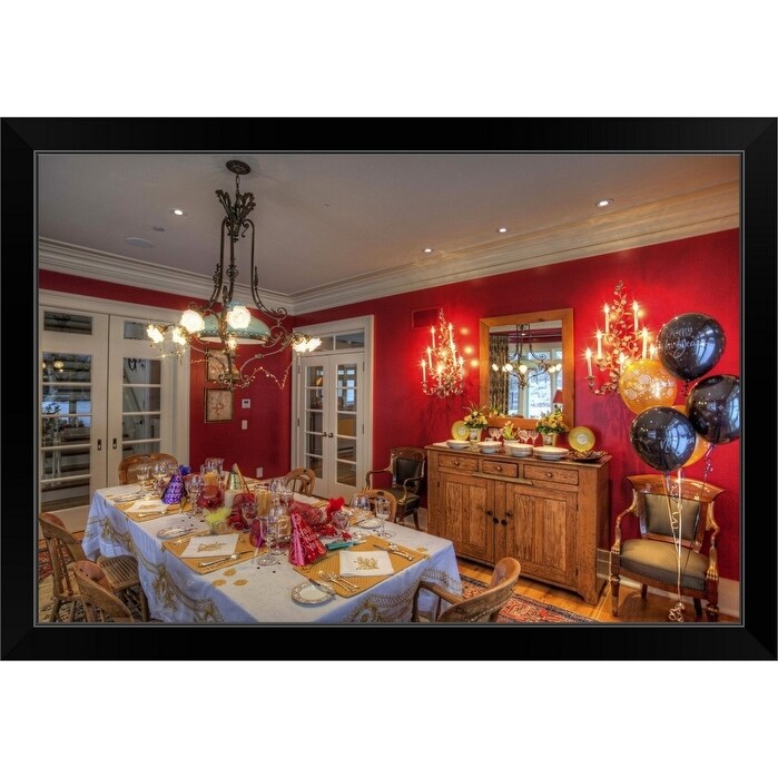 Shop A Dining Room With A Table And Place Setting Black Framed