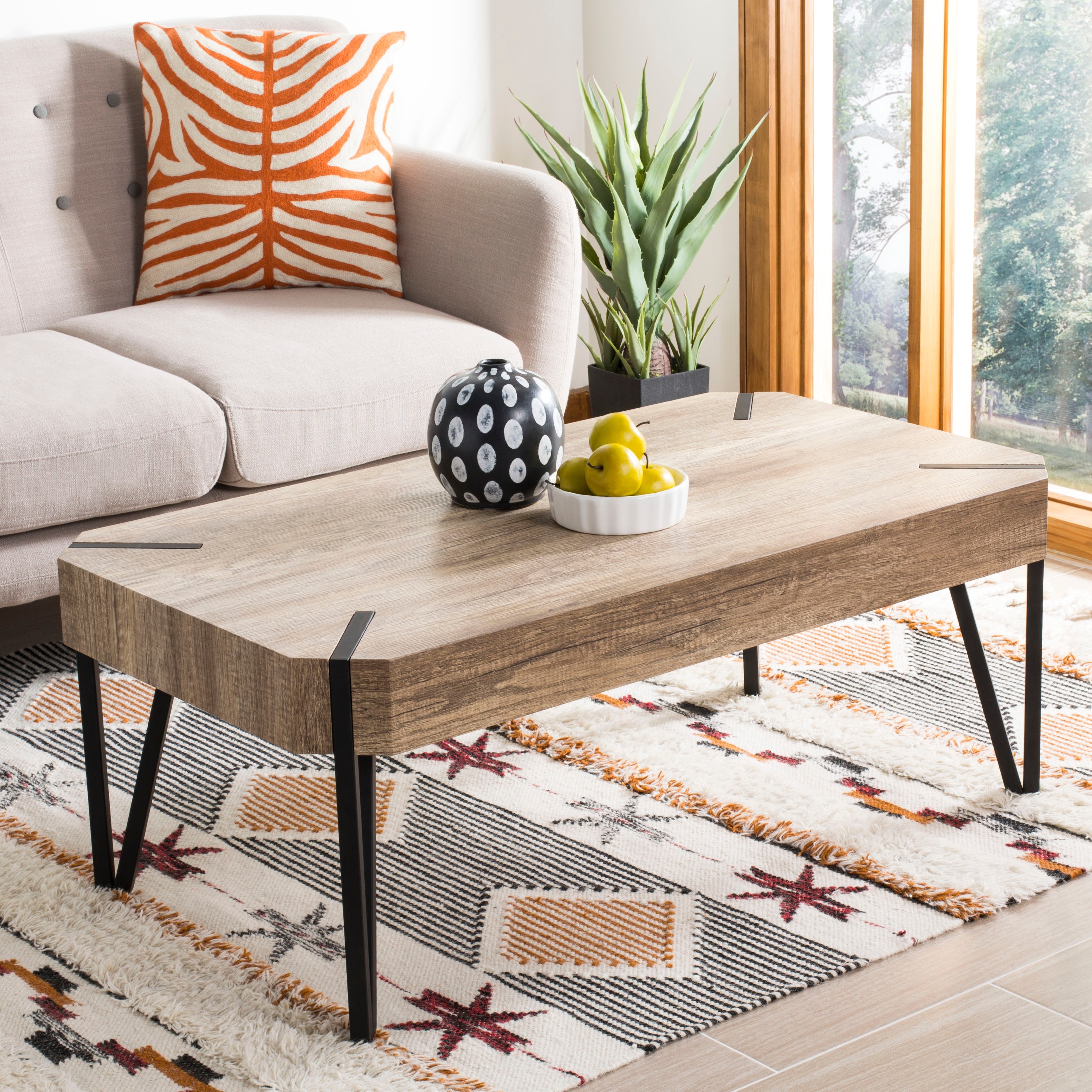 Safavieh baize store coffee table