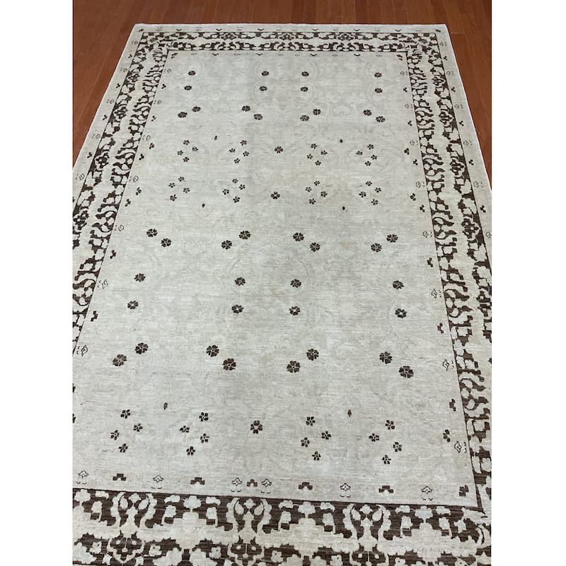HERAT ORIENTAL Handmade Oushak Wool Rug - 6'1" x 8'11"