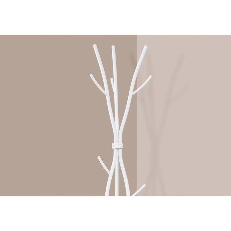 74-Inch Tall Freestanding Coat Rack with Metal Frame 11 Hooks Entryway Umbrella Stand - 74'' H X 18.5'' W X 18.5'' D