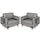 preview thumbnail 2 of 18, Costway Modern Accent Armchair Single Sofa with Bolster & Side Storage 2PC