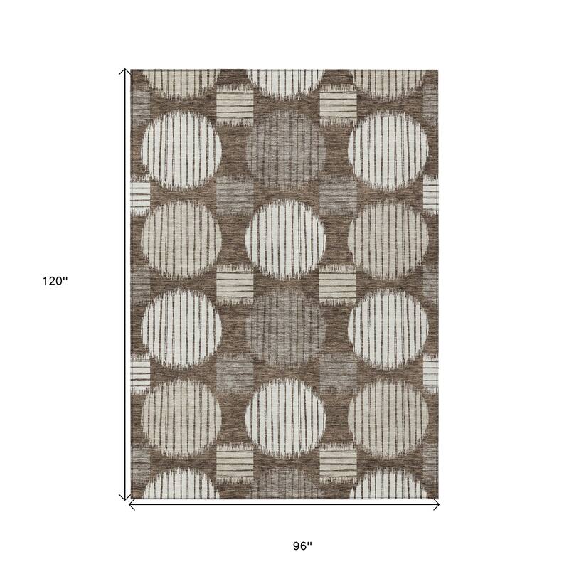 HomeRoots Geometric Transitional Rectangle Outdoor Rug