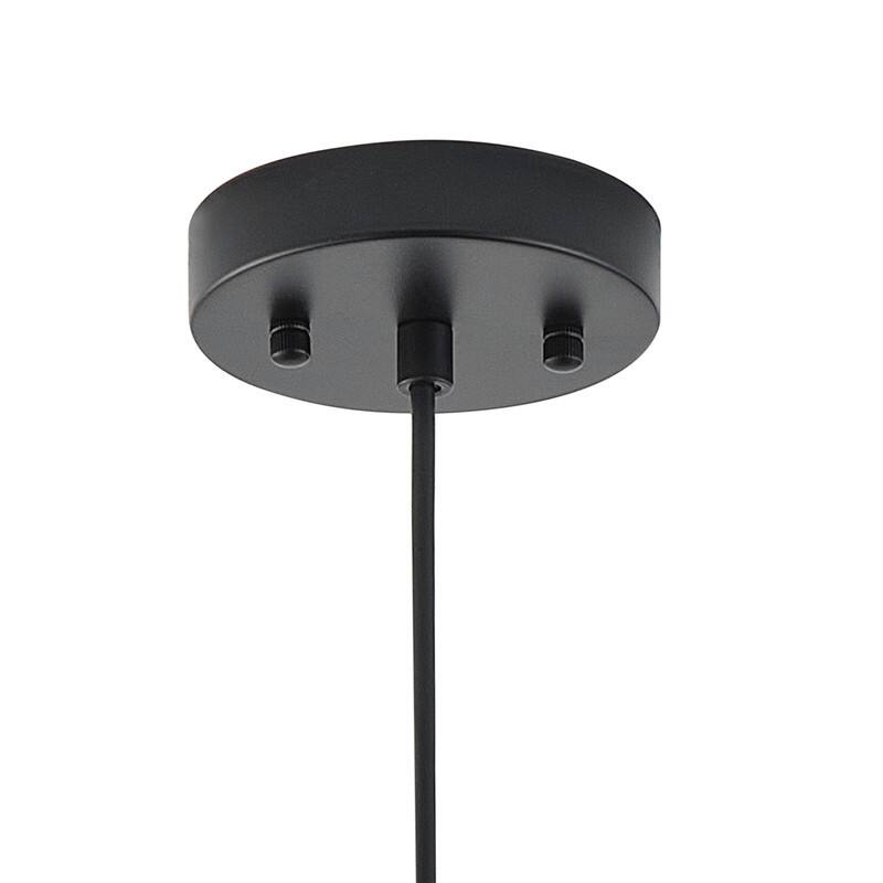 Black Metal and Glass Pendant Light for Kitchen Island Dining Room