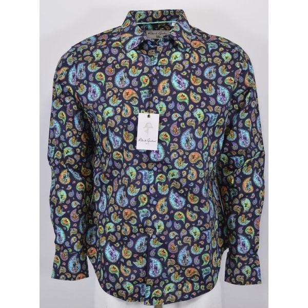 Robert Graham ANIMAL HOUSE Paisley Wild Life Motif Sports Shirt M. Opens flyout.