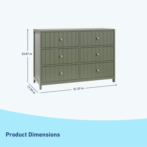 dimension image slide 2 of 3, Graco Teddi 6 Drawer Dresser