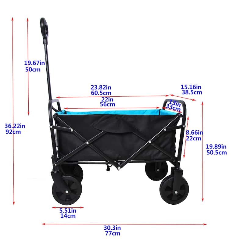 Mini Folding Wagon Garden Shopping Beach Cart