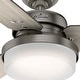 preview thumbnail 9 of 13, Hunter 44" Sentinel Ceiling Fan with LED Light and Handheld Remote - Soft Modern, Farmhouse, Transitional