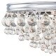 preview thumbnail 2 of 3, Calypso 6 Light Crystal Teardrop Chrome Ceiling Mount - 20'' W x 9'' H