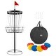 preview thumbnail 2 of 16, VEVOR Disc Golf Basket Heavy Duty Steel Practice Disc Golf Course Basket, Indoor & Outdoor Pro Golf Basket Set Black + 6 extra discs