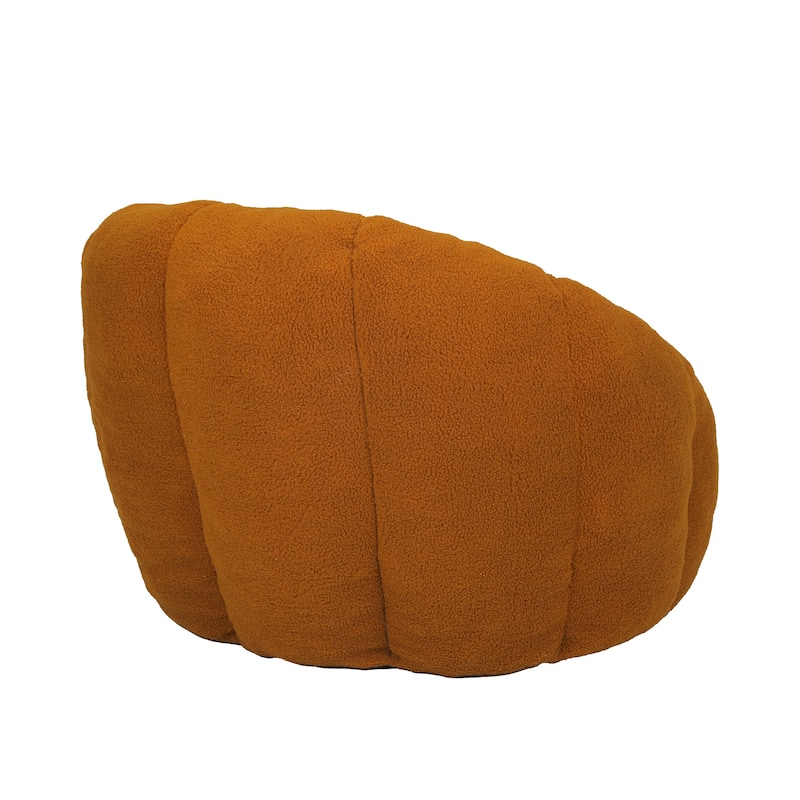 Comfortable Bean Bag Chair Orange Sofa Chair with Armrests, Leisure Chair Lounge Chair Upholstered Chair