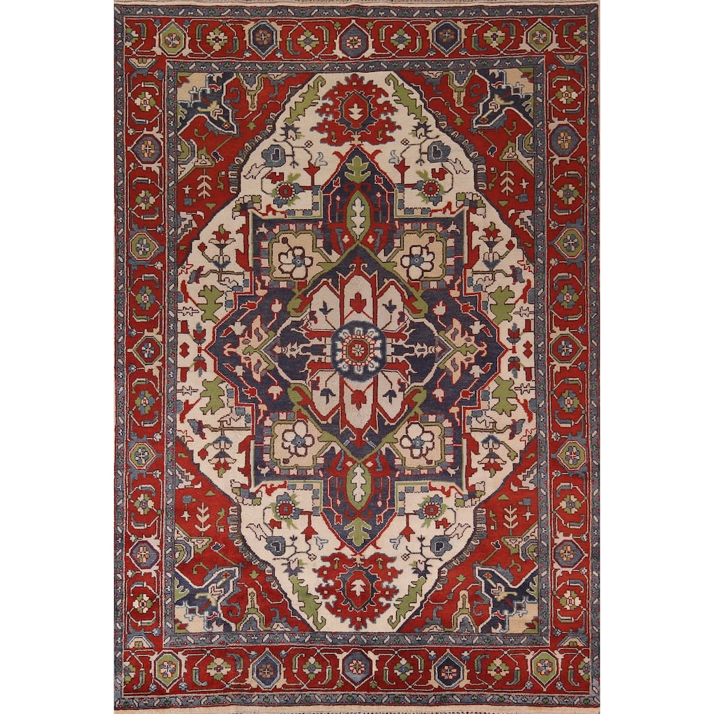 Heriz Serapi Oriental Area Rug Handmade Wool Carpet - 8'5"x 11'11"