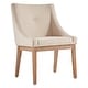 preview thumbnail 57 of 70, Voyager Button Tufted Slope Arm Linen Dining Chair (Set of 2) by iNSPIRE Q Artisan