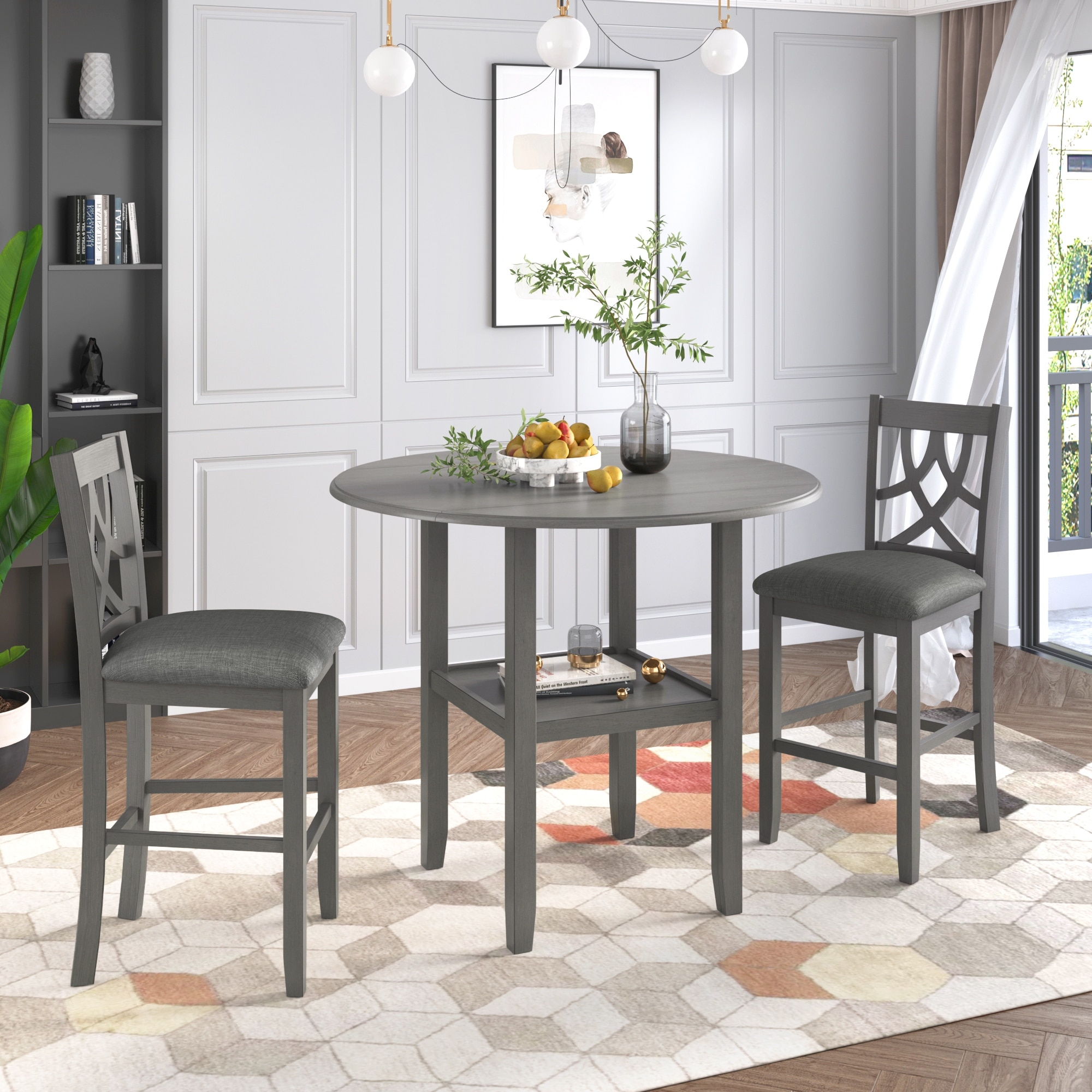 Tall round outlet table and chairs