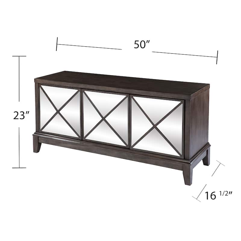 Mirrored Media Cabinet,Wooden TV Stand